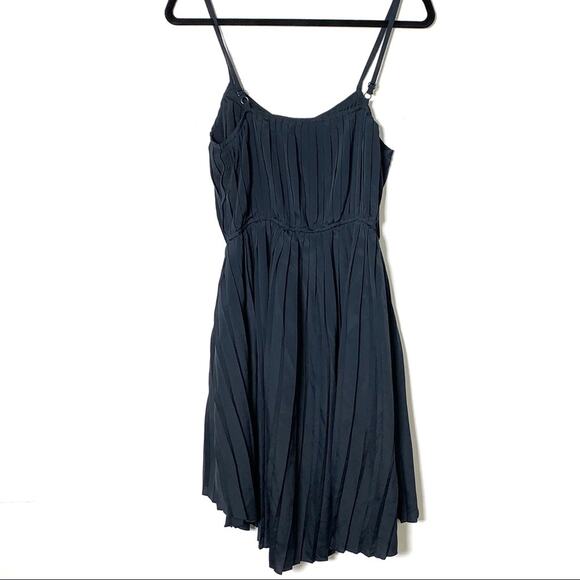 Sugar Lips navy pleated dress with bronze beading size s small - Picture 4 of 4